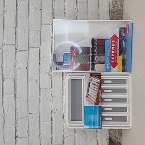 Expandable Kitchen Drawer Organizer + Silverware Insert/Spice Organizer - NWT